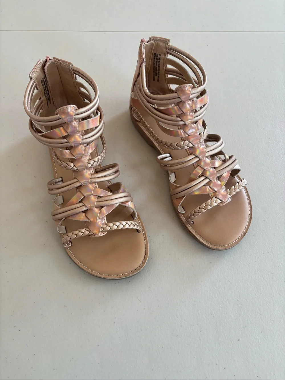 Sonoma Gold-Tone Braided Gladiator Sandals